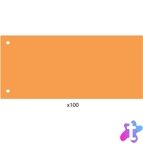 Elválasztócsík, 24x10,5 cm, 100 db/csomag PP Economix narancs