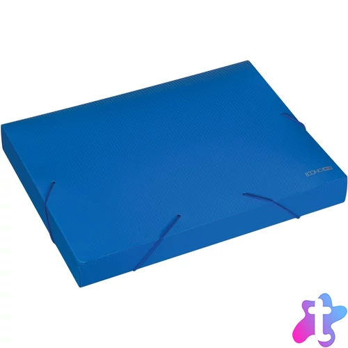 Gumis mappa A4, PP rombuszmintás gerincvastagított 40mm, Economix kék