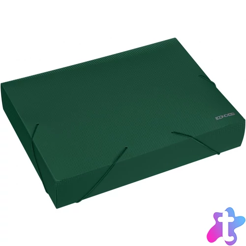 Gumis mappa A4, PP rombuszmintás gerincvastagított 60mm, Economix zöld