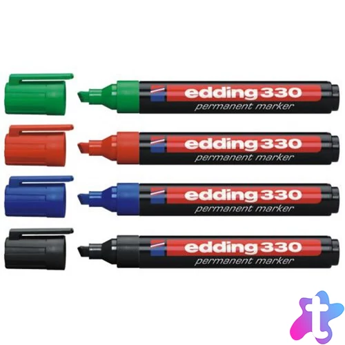 Alkoholos marker 1-5mm, vágott Edding 330 piros