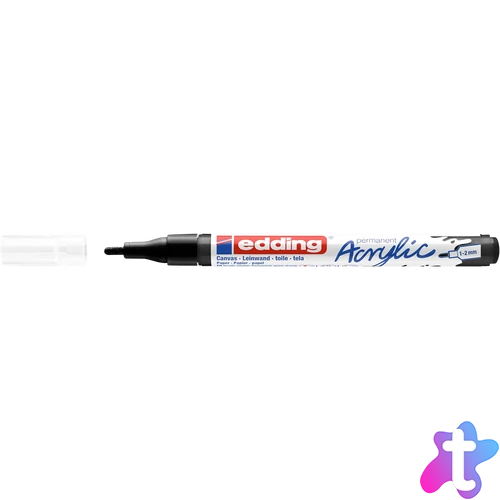 Akril marker 1-2mm, Edding 5300 fekete