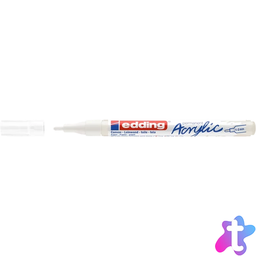 Akril marker 1-2mm, Edding 5300 fehér