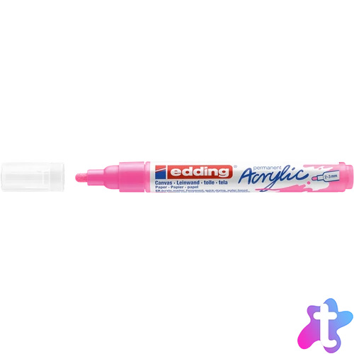 Akril marker 2-3mm, Edding 5100 neon rózsaszín