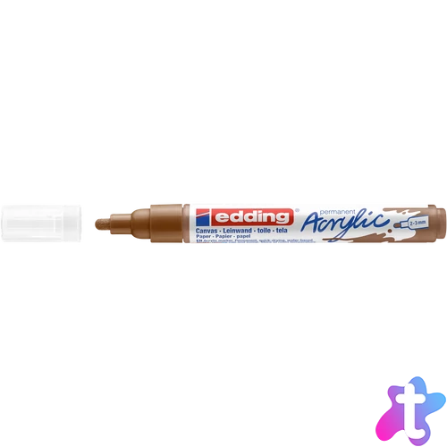 Akril marker 2-3mm, Edding 5100 mogyoró