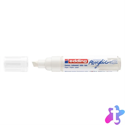 Akril marker 5-10mm, Edding 5000 fehér