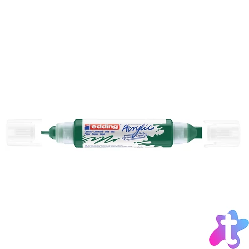 Akril marker 2-3mm, és 5-10mm, 3D kétvégű Edding 5400 moha zöld