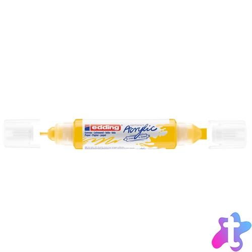 Akril marker 2-3mm, és 5-10mm, 3D kétvégű Edding 5400 citromsárga