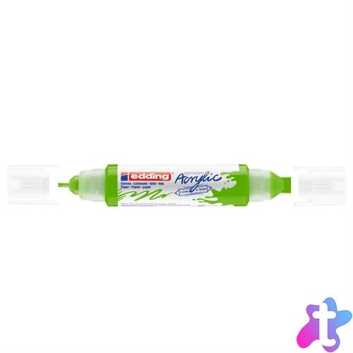 Akril marker 2-3mm, és 5-10mm, 3D kétvégű Edding 5400 sárgászöld