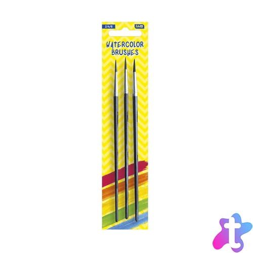 Ecsetkészlet, 4, 6, 8, aquarell Educa 251 bliszteres