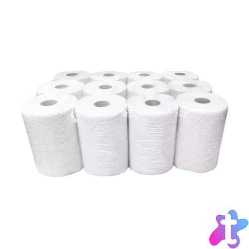Kéztörlő 2 rétegű tekercses átmérő: 14 cm 100% cellulóz 12 tekercs/karton Bluering® hófehér