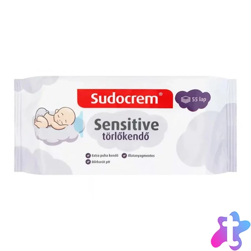 Nedves törlőkendő 55 lap/csomag Soft Clean Sudocream