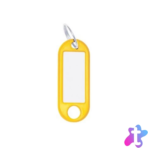 Kulcsjelölő címke beírós sárga