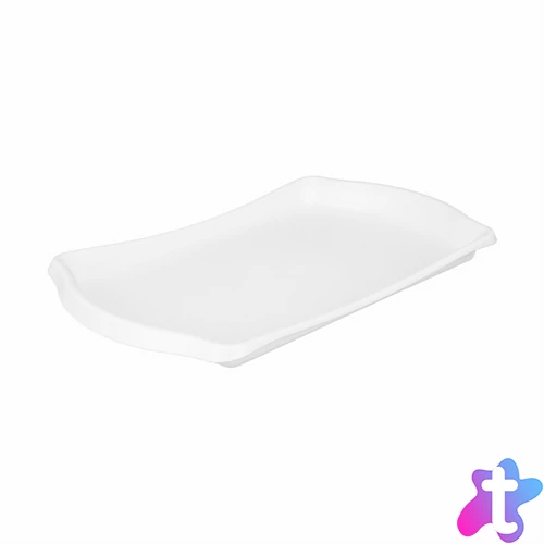 Műanyag tálca kicsi 25 x 38 cm fehér