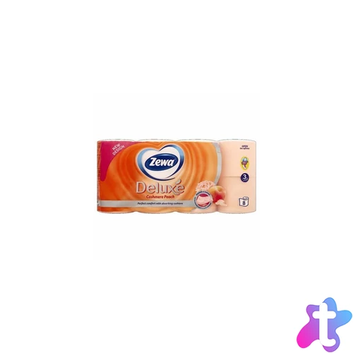 Toalettpapír 3 rétegű 150 lap/tekercs 8 tekercs/csomag Zewa Cashmere Peach