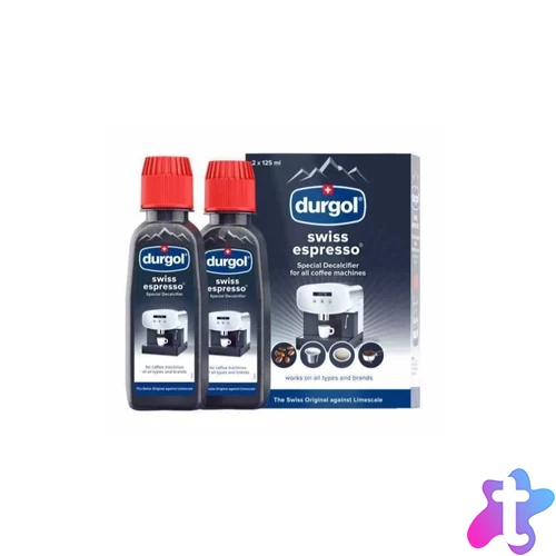 Vízkőoldó folyadék kávéfőzőhöz 2x125 ml Durgol Swiss Espresso