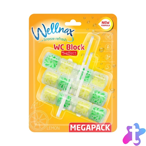 WC illatosító 3 x 50 g Wellnax Lemon