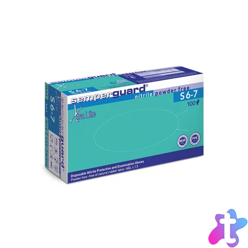 Gumikesztyű nitril púdermentes S 300 db/doboz aero touch Semperguard