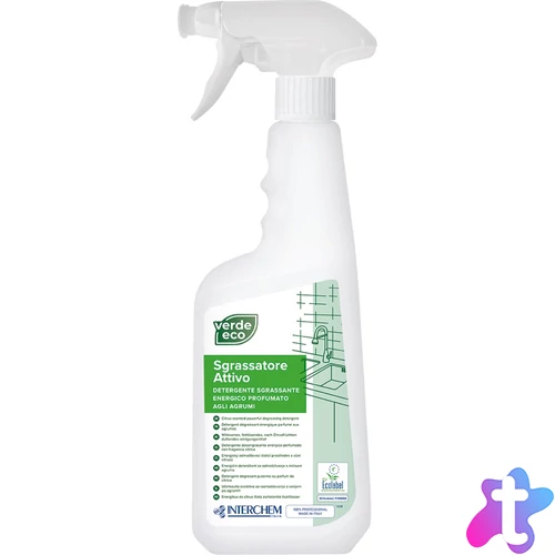 Zsíroldószer szórófejes 750 ml Eco Sgrassatore Attivo Verde