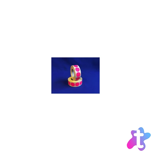 Etikett címke, 20mm, körcímke tekercses, 1000 címke/tekercs fluo pink