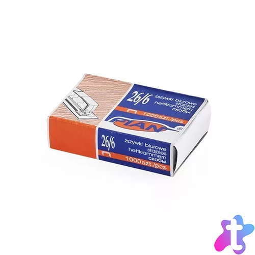 Tűzőkapocs 26/6 1000 db/doboz, Evoffice