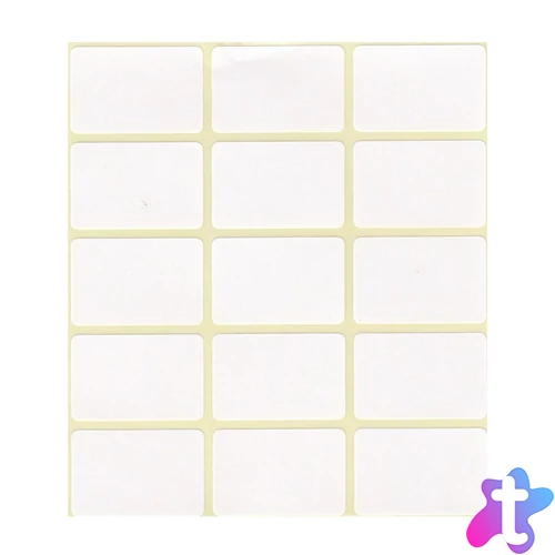 Etikett címke, 20x30mm, 4 lap, 15 címke/lap
