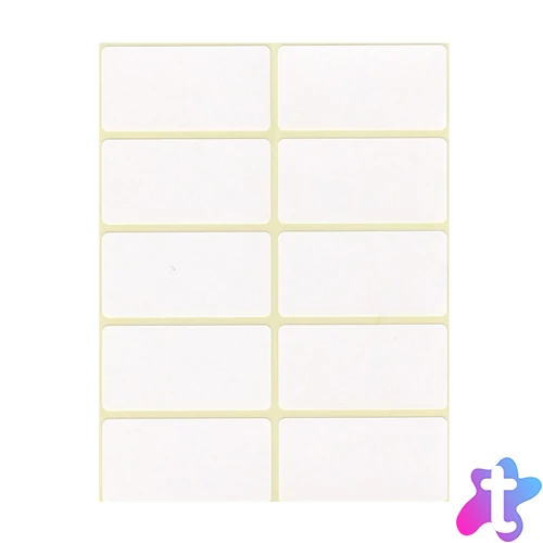 Etikett címke, 25x50mm, 6 lap, 10 címke/lap