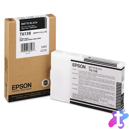 Epson T6138 tintapatron matt black ORIGINAL leértékelt