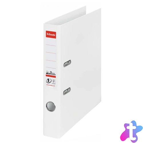 Iratrendező A4, 5cm, PP élvédő sínnel, Esselte Standard Vivida fehér