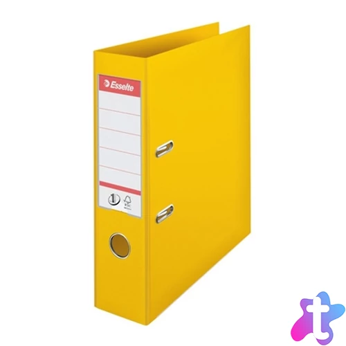 Iratrendező A4, 7,5cm, PP élvédő sínnel, Esselte Standard Vivida sárga