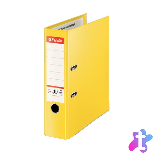 Iratrendező A4, 8cm, PP élvédő sínnel, Esselte Standard Plus Vivida sárga