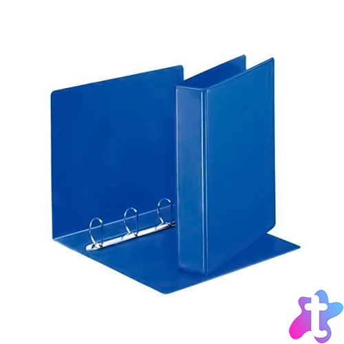 Gyűrűskönyv panorámás A4, 6,5cm, 4 gyűrű, D alakú, PP Esselte kék