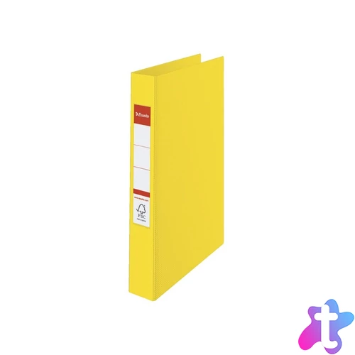Gyűrűskönyv A4, 4,2cm, 4 gyűrű, PP Esselte Standard Vivida sárga
