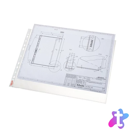 Genotherm lefűzhető, A3, 85 micron, narancsos felület, fekvő, Esselte 10 db/csom