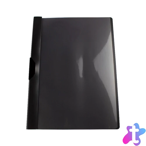 Gyorsfűző klip mappa A4, műanyag 50laphoz fém klippes Evo fekete