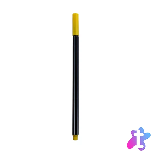 Rostirón, tűfilc vízbázisú, 0,4mm, hatszögletű, sárga