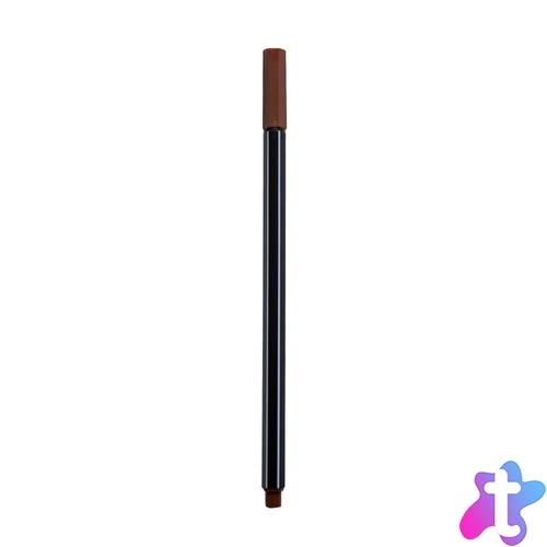 Rostirón, tűfilc vízbázisú, 0,4mm, hatszögletű, barna