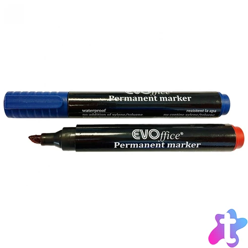 Alkoholos marker 1-5mm, vágott hegyű, kék EVO