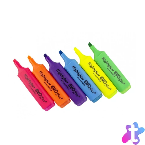 Szövegkiemelő lapos test Evo narancssárga