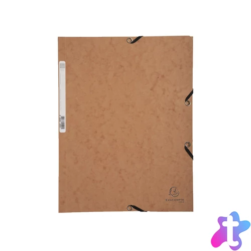 Gumis mappa karton  prespán A/4 Exacompta barna