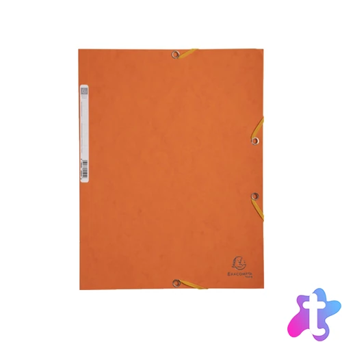 Gumis mappa karton  prespán A/4 Exacompta narancssárga
