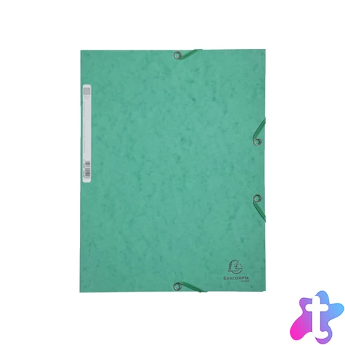 Gumis mappa karton  prespán A/4 Exacompta zöld