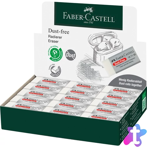 Radír, Faber-Castell forgácsmentes, 42x21x11mm fehér