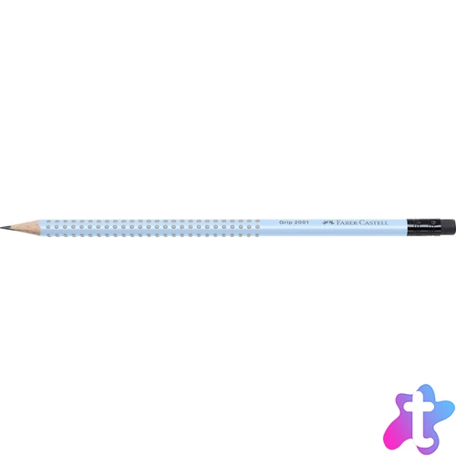Grafitceruza B,radíros háromszögletű GRIP 2001 Faber-Castell égkék test