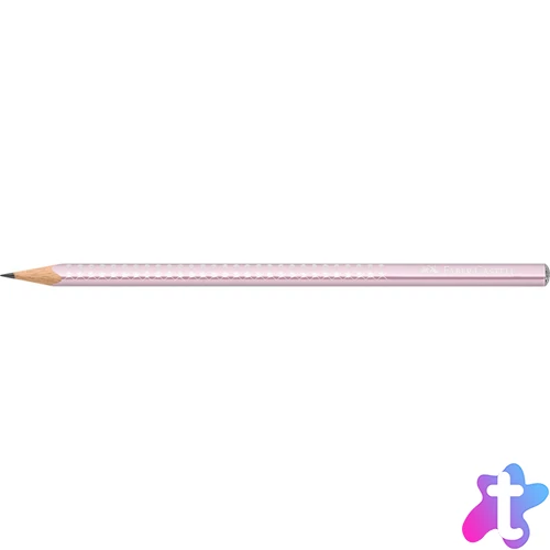Grafitceruza B,háromszögletű SPARKLE metál Faber-Castell rózsa test