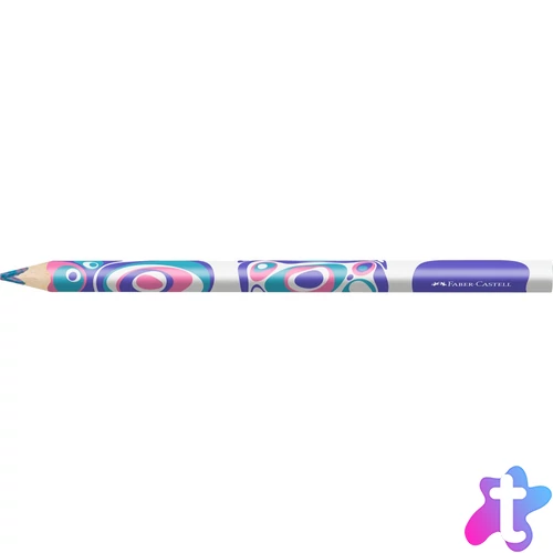 Varázsceruza háromszögletű Jumbo Faber-Castell pasztell színek türkiz, rózsaszín, lila