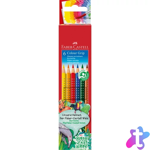 Színes ceruza készlet háromszögletű GRIP Faber-Castell 6klf. szín