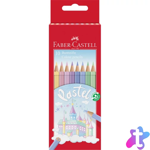 Színes ceruza készlet hatszögletű kastélyos Faber-Castell 10klf. szín
