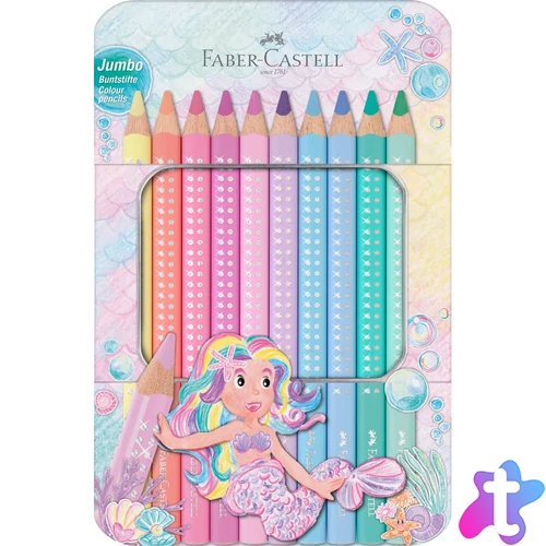 Színes ceruza készlet háromszögletű SPARKLE Faber-Castell 10klf. szín