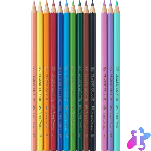 Színes ceruza készlet hatszögletű UNIKORNIS + matrica Faber-Castell 10+3klf. szín