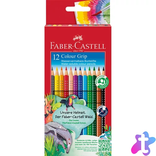 Színes ceruza készlet háromszögletű GRIP Faber-Castell  12klf. szín